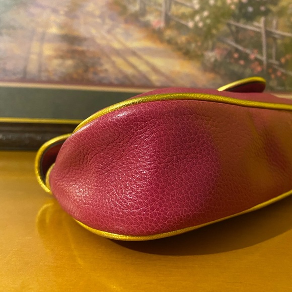 Dooney & Bourke 24k Gold Dipped Lion Y2K Hayden Panettiere 💖FUCHSIA Clutch NWT - Picture 10 of 12
